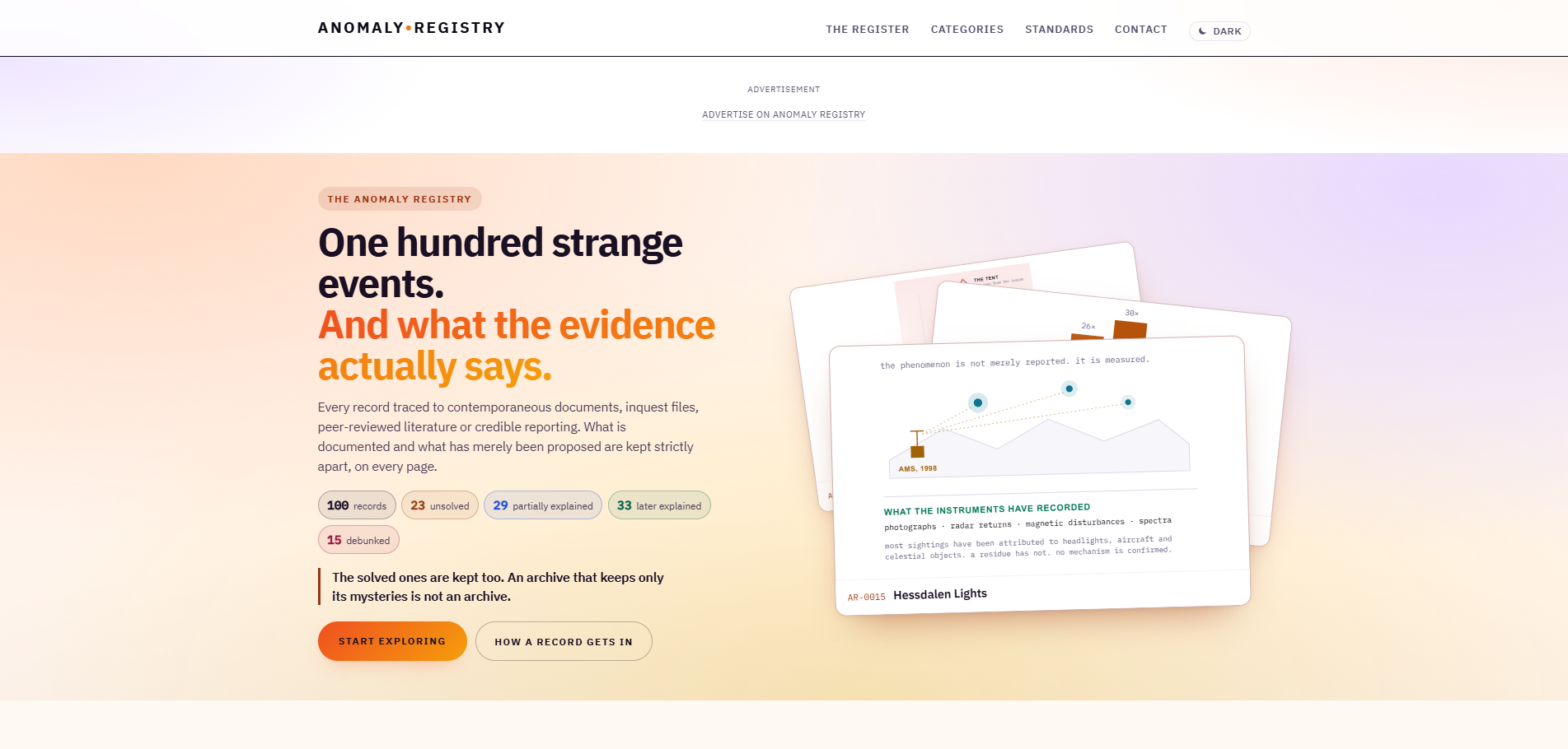 Anomaly Registry